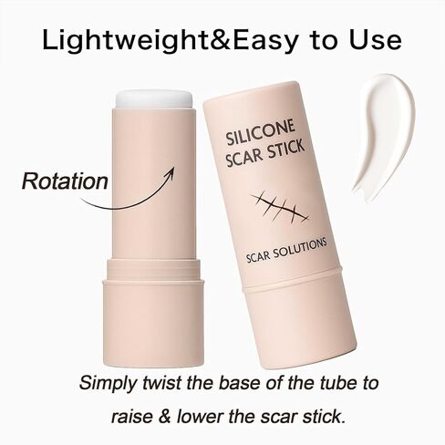 60% Silicone Scar Stick, Skin Scar Solutions for Face and Body, Stick Applicator Manual Massage, with Centella Asiatica Extracts and Vitamin E, Soothing & Gentle for All Skin Scar Types in Saudi Arabia
