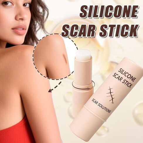 60% Silicone Scar Stick, Skin Scar Solutions for Face and Body, Stick Applicator Manual Massage, with Centella Asiatica Extracts and Vitamin E, Soothing & Gentle for All Skin Scar Types in Saudi Arabia