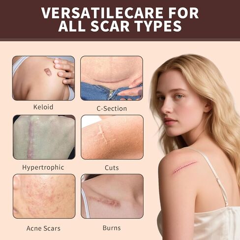 60% Silicone Scar Stick, Skin Scar Solutions for Face and Body, Stick Applicator Manual Massage, with Centella Asiatica Extracts and Vitamin E, Soothing & Gentle for All Skin Scar Types in Saudi Arabia