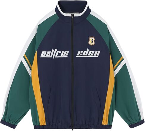 سترات Aelfric Eden الرجالية معاطف عتيقة اللون معاطف خفيفة الوزن سترة رياضية بسحاب ملابس غير رسمية ملابس الشارع in Kuwait