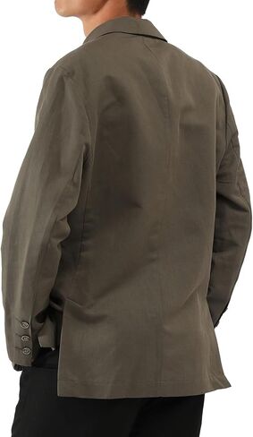 Blazer for Men Lightweight Linen Cotton Regular Fit Sport Coat One Button Casual Business Wedding Jacket in Saudi Arabia
