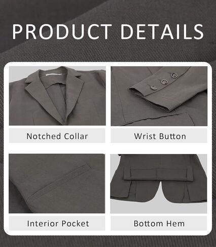 Blazer for Men Lightweight Linen Cotton Regular Fit Sport Coat One Button Casual Business Wedding Jacket in Saudi Arabia