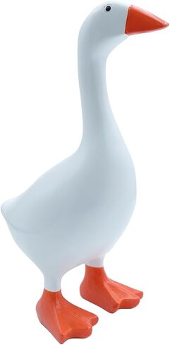 Desktop Goose Statue 7 inch Cute Resin Figurine for Office Desk Decor, Funny Home & Tabletop Decoration, Unique Housewarming Gifts for Women, Idea,White in Saudi Arabia