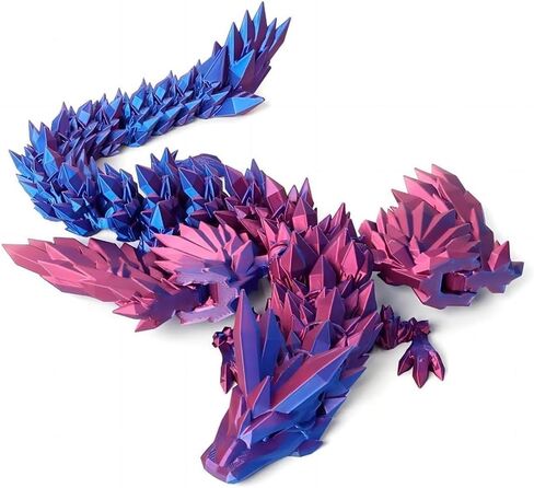 8.6 Inch 3D Printed Purple Dragon with Wings Collectible Figurine for Home Office Executive Desk Decor in Saudi Arabia