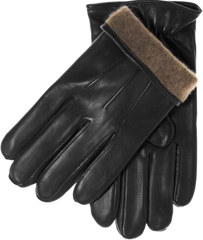 Fratelli Orsini Winter Gloves Giovanni Black for Men - Lambskin Leather Gloves with cashmere lining - color Black in Saudi Arabia