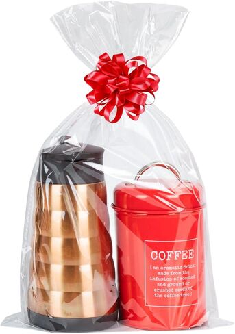 20pcs Cellophane Bags 24x30 Cellophane Wrap for Gift Baskets Large Clear Gift Bags Party Favors Bags Clear Treat Bags Plastic Gift Bags Packaging Bags for Cookie Candy Goodie in Kuwait