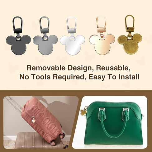 Mixed Color Cartoon Mouse Zipper Pull 25pcs with Storage Box,Small Keychain for BagsBackpacks & Travel (25) in Kuwait