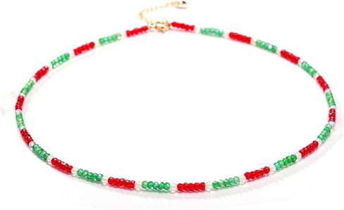 Healing Crystal Necklace for Women Spiritual Zircon Beads Handmade Gemstone Crystals Stones Beaded Adjustable Necklaces Jewelry Box in Saudi Arabia