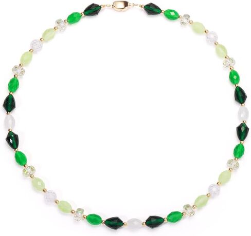 Healing Crystal Necklace for Women Spiritual Zircon Beads Handmade Gemstone Crystals Stones Beaded Adjustable Necklaces Jewelry Box in Saudi Arabia