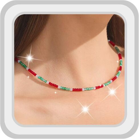 Healing Crystal Necklace for Women Spiritual Zircon Beads Handmade Gemstone Crystals Stones Beaded Adjustable Necklaces Jewelry Box in Saudi Arabia