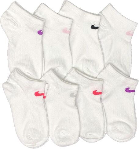 Nike Little Girls Lightweight No Show Socks 8 Pack (W(UN0610-W4H)/P, 5-7) in Saudi Arabia