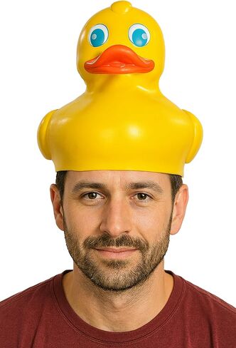Classic Yellow Rubber Duck Costume Hat Halloween Accessory Adult Duck Head Design 21-Inch Size in Saudi Arabia