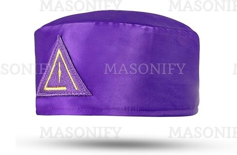 Masonic Council Royal & Select Master Crown Cap – Purple Satin Embroidered Regalia Hat Available in (S–2XL) in Saudi Arabia