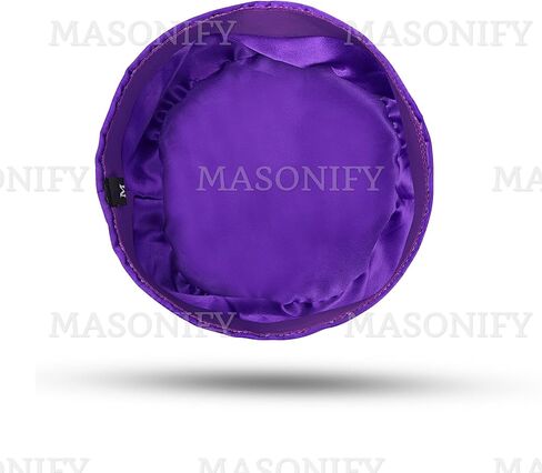 Masonic Council Royal & Select Master Crown Cap – Purple Satin Embroidered Regalia Hat Available in (S–2XL) in Saudi Arabia