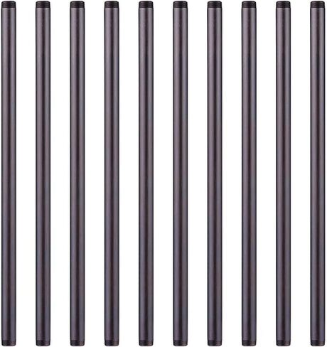 10 Pack 3/4 Inches x 16 Inches Black Malleable Steel Nipples Fitting, DIY Steampunk Industrial Vintage Style. in Saudi Arabia