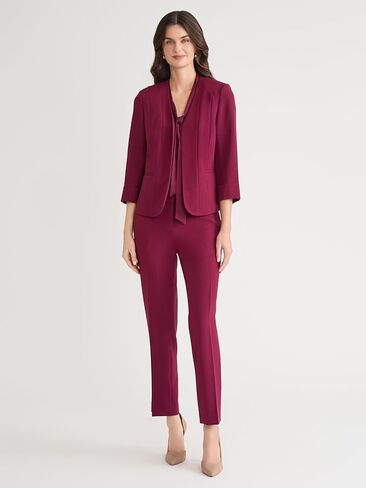 Kasper Womens 3/4 Cuffed Sleeve Stretch Open-Front Blazer in Saudi Arabia