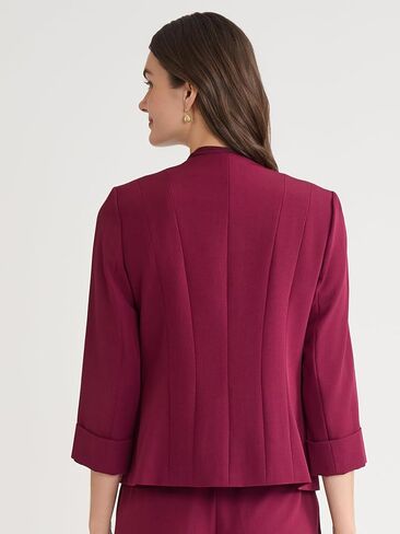 Kasper Womens 3/4 Cuffed Sleeve Stretch Open-Front Blazer in Saudi Arabia