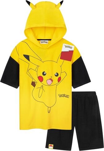 Pokemon Top and Shorts 2 Piece Set for Boys Teens Anime Summer Outfit Toweling Absorbent Terry Cloth for Pool Beach Travel in Saudi Arabia