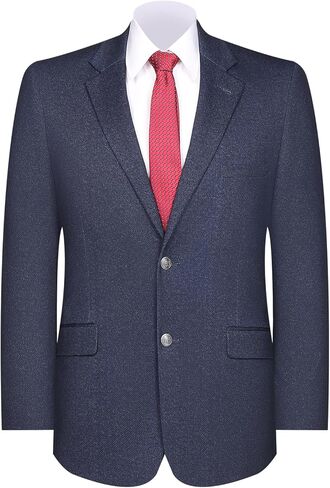 Men's Classic Fit 2 Button Knit Stretch Blazer Sport Coat – Business Casual Jacket for Office Travel Events in Saudi Arabia