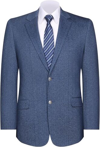 Men's Classic Fit 2 Button Knit Stretch Blazer Sport Coat – Business Casual Jacket for Office Travel Events in Saudi Arabia