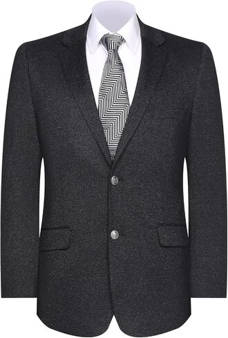 Men's Classic Fit 2 Button Knit Stretch Blazer Sport Coat – Business Casual Jacket for Office Travel Events in Saudi Arabia
