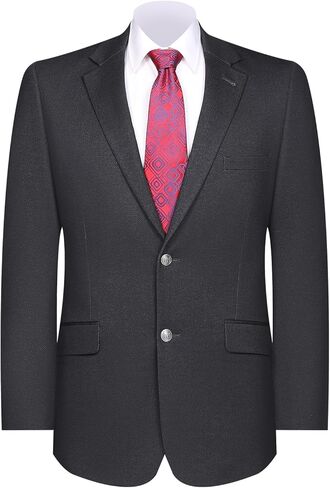 Men's Classic Fit 2 Button Knit Stretch Blazer Sport Coat – Business Casual Jacket for Office Travel Events in Saudi Arabia