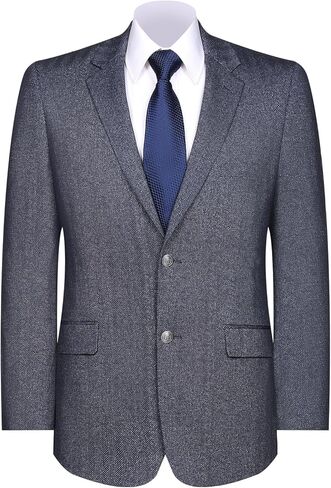 Men's Classic Fit 2 Button Knit Stretch Blazer Sport Coat – Business Casual Jacket for Office Travel Events in Saudi Arabia