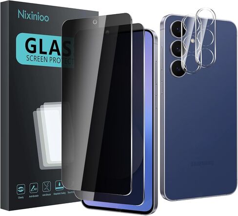 3 Pack Privacy Screen Protector for Samsung Galaxy S25 Ultra, Anti Spy Tempered Glass 9H Hardness, Black Protector Anti Spy, Bubble Free, Anti-Scratch in Kuwait
