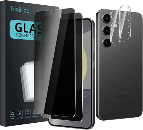 3 Pack Privacy Screen Protector for Samsung Galaxy S25 Ultra, Anti Spy Tempered Glass 9H Hardness, Black Protector Anti Spy, Bubble Free, Anti-Scratch in Kuwait