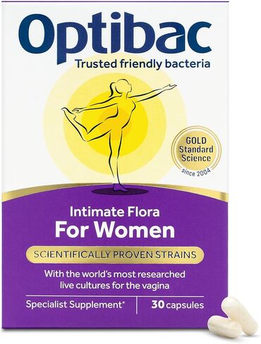 OptiBac Probiotics for Women - 30 Capsules | Vaginal Probiotic with Lactobacillus rhamnosus GR-1 & Lactobacillus reuteri RC-14 | Supports Intimate Flora, pH Balance & Urinary Health in Saudi Arabia