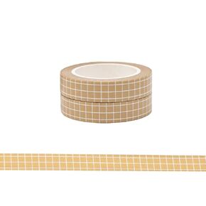 Grid Washi Tape Set of 6pcs 10mm Width Assorted Adhesive Masking Decorative Tapes Self-Stick for DIY Scrapbooking Decor Planners Crafts Supplies Gift Wrapping (6 Rolls 10MM) in Kuwait