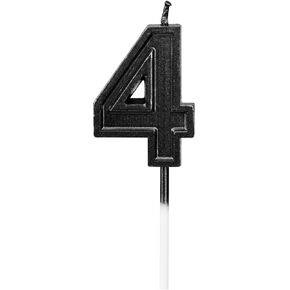 LUTER Black Glitter Happy Birthday Cake Candles Number Candles Number 8 Birthday Candle Cake Topper Decoration for Party Kids Adults (Number 8) in Kuwait