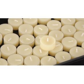 Natural Beeswax Tealight Candles - 24 pcs - Organic Small Candle Natural Scent Smokeless Clean Burning-White in Kuwait