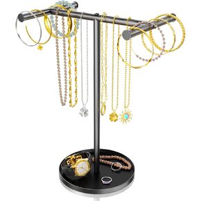 Necklace Holder Organizer, Metal Jewelry Stand to Prevent Bangles, Necklaces, Bracelets, Rings, Earrings and Watch Tangling in Saudi Arabia