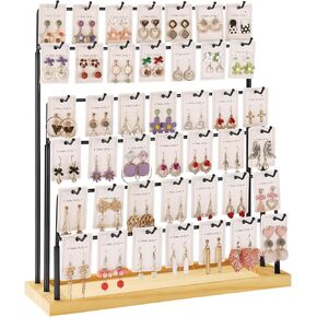 Earring Display for Vendors, 6 Tiers Earring Rack Display Holder Stand, Earring Organizer Holder, Jewelry Display for Selling Earings Cards, Necklaces Rings Bracelets, Keychains (Black) in Saudi Arabia