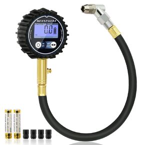 Tire Pressure Gauge, 100 PSI, ANSI B40.1 Certified Accuracy, Easy-to-Read 2" Glow Dial, Durable Brass & Steel Construction for Cars, Trucks, SUVs, Motorcycles & Bicycles in Kuwait