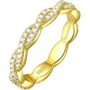 D Color VVS Moissanite Eternity Wedding Band for Women 925 Sterling Silver Stackable Anniversary Ring for Her Size 4-10 in Saudi Arabia
