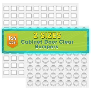 ONUEMP 304pcs Cabinet Door Bumpers Clear, Adhesive Rubber Feet Silicone, Sound Dampening Door Slam Stopper Non Slip Furniture Pads Wall Protector for Cutting Board, Door, Drawers, Glass Cabinet in Saudi Arabia
