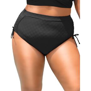 Plus Size Bikini Bottoms High Waisted Tummy Control Swimsuit Womens Swim Bottoms Adjustable Side Tie Swimwear XL in Saudi Arabia