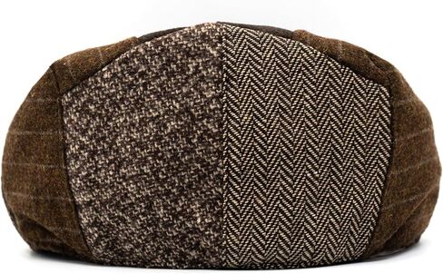 Men's Classic Patchwork Herringbone Checker Plaid Newsboy Ivy Hat Flat Cap in Saudi Arabia