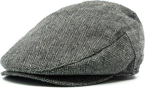 Men's Classic Patchwork Herringbone Checker Plaid Newsboy Ivy Hat Flat Cap in Saudi Arabia