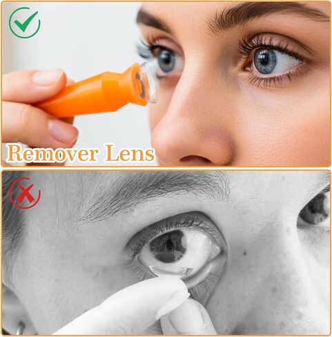 6 عبوات من أدوات وضع العدسات اللاصقة بدون تهوية، أداة إدخال العدسات الصلبة للعدسات الصلبة/RGP، والعدسات الصلبة والعيون الاصطناعية، حاوية فردية، مطورة بحقيبة سفر بلاستيكية in Kuwait