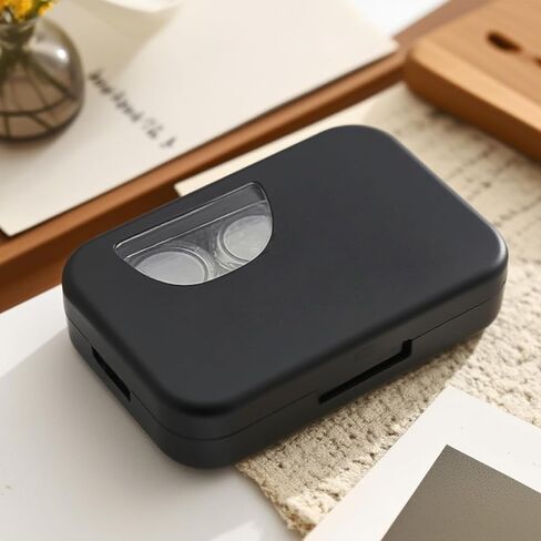 Contact Lens Case Kit for Daily and Outdoor Use, Contact Lenses Applicator Removal Tool Kit with Mirror and Solution Soaking Cases in Saudi Arabia