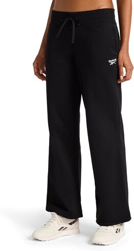 بنطال رياضي نسائي واسع الساق من Reebok، مقاس قياسي، درزة داخلية 76.2 سم، نسيج صوف من القطن والبوليستر متوسط ​​الوزن in Kuwait