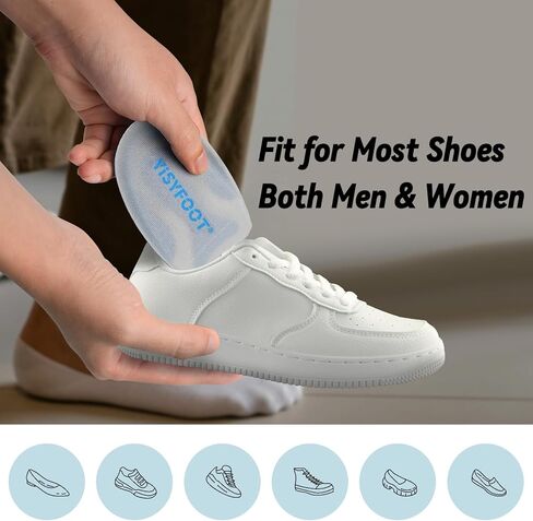 Heel Cups for Heel Pain Relief, Gel Heel Pads for Shock-Absorbing, Shoes Inserts for Achilles Tendonitis, Bone Spurs, Women & Men Comfort (Blue, Large) in Saudi Arabia
