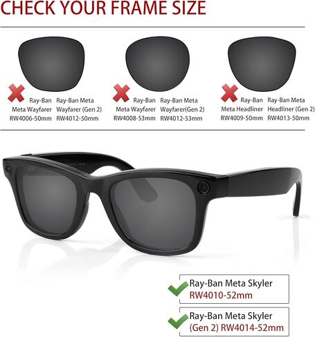 عدسات بديلة لنظارات Ray-Ban Meta RW4010(52MM)، نظارات شمسية مستقطبة تحجب الضوء الأزرق، للرجال والنساء in Kuwait