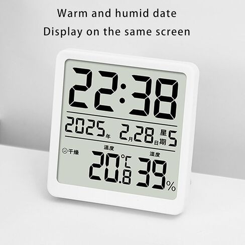 PANGBOER Thin Designs LCD Screen Digital Clock with Multifunctional Display Battery Operated Temperature and Humidity Clock with LCD Display in Saudi Arabia