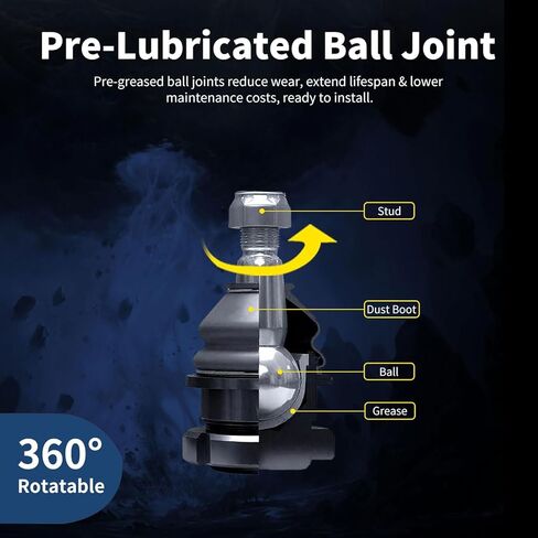 Front Upper Control Arm and Ball Joint Assembly Compatible With Chevrolet S10 Blazer GMC S15 Jimmy Sonoma Isuzu Hombre K620249 K620250 in Kuwait