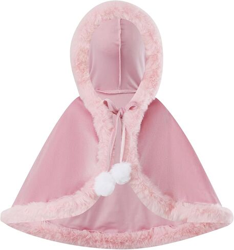 Toddler Baby Girl Christmas Costume Santa Claus Velvet Hooded Cape Cloak Poncho Coat Xmas Dress Up Clothes in Saudi Arabia