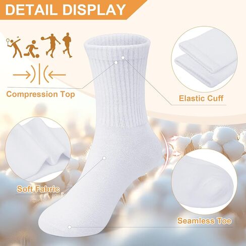 6 Pairs Kids Crew Socks Boys Girls Unisex Athletic Classics Cotton School Uniform Striped Socks in Saudi Arabia